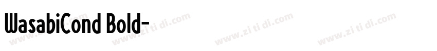 WasabiCond Bold字体转换